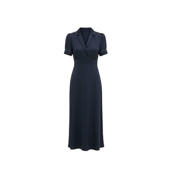 TUCKERNUCK Navy Satin Bellamy Dress Size L NWT Retail $268 Tuckernuck - Picture 7 of 7